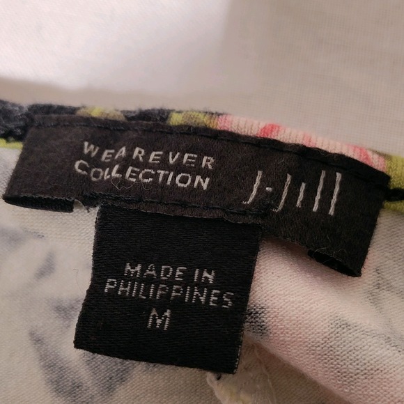 J. Jill Wearever Collection Midi Dress Women's Size M Sleeveless Floral Knit - Picture 15 of 16